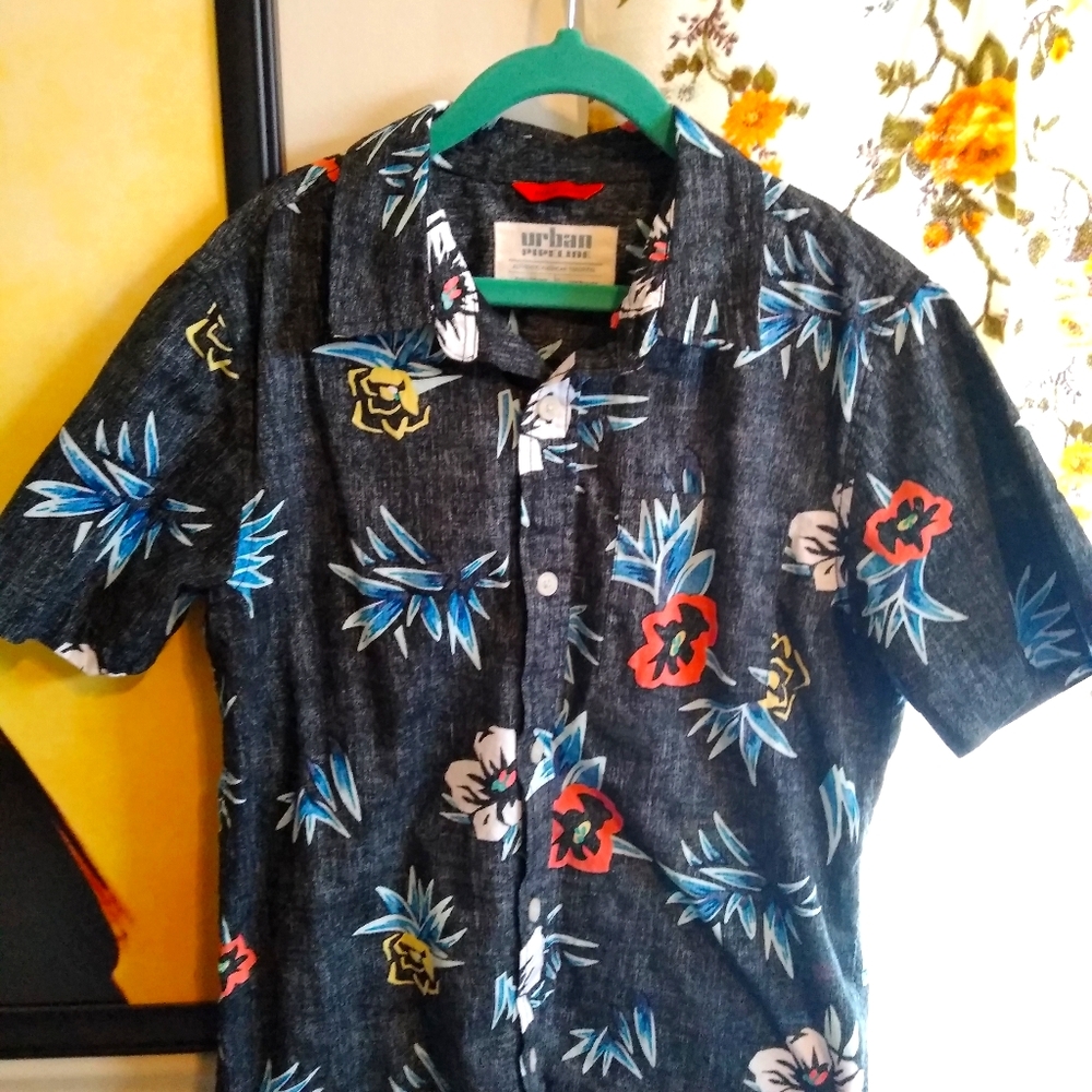 Boy's Tropical Button Down Shirt